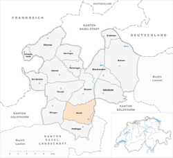 Karte Gemeinde Aesch BL 2007